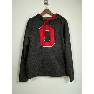 Ohio State Buckeyes Hoodie Gray Red O Logo Pullover Size M